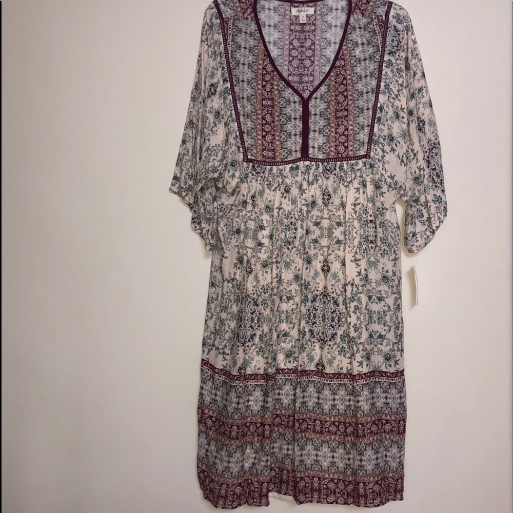 NWT Style & Co Boho Chic Shift Dress M
